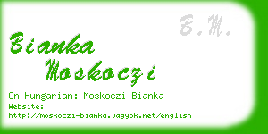 bianka moskoczi business card